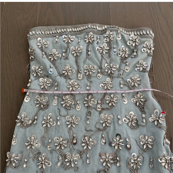 Retrofete LINEZ Denim Mini Dress
Embellished Rhinestone SMALL Crystal - Picture 7 of 12